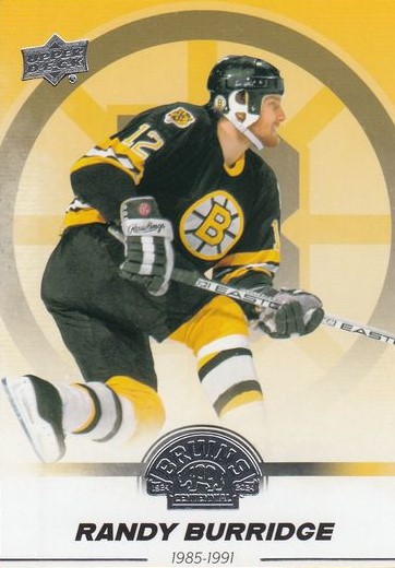 řadová karta RANDY BURRIDGE 23-24 UD Boston Bruins Centennial číslo 85